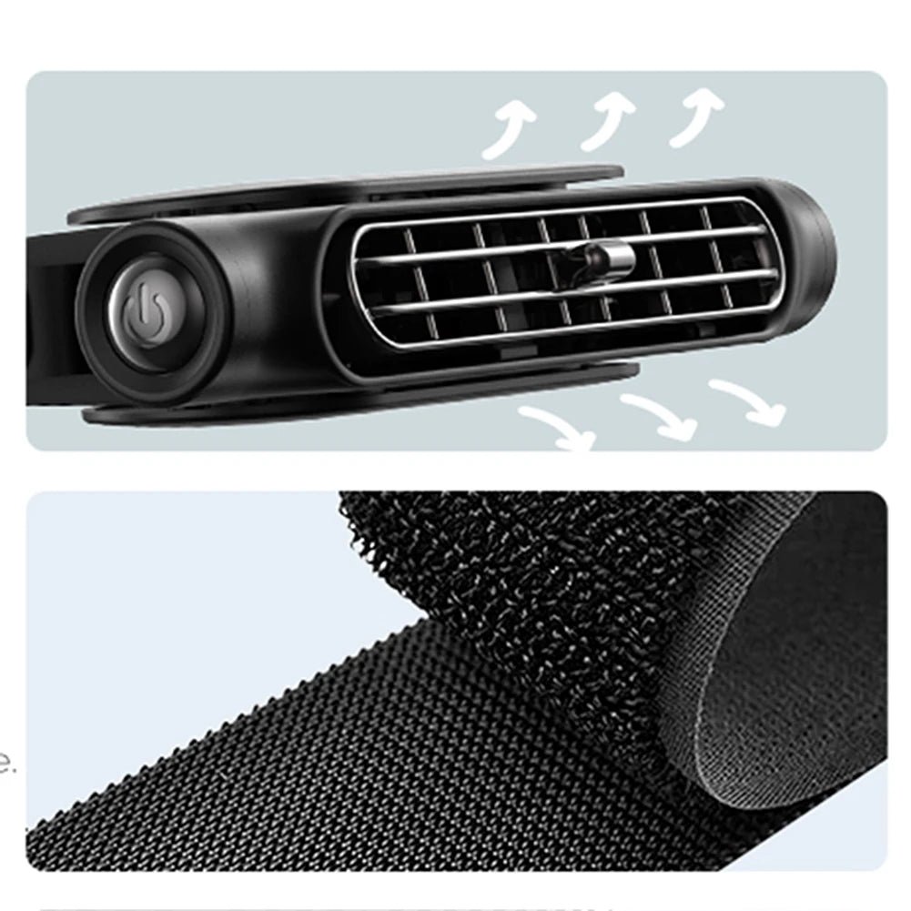 Car Headrest Cooling Air Fan 3 Speeds Adjustable Car Neck Cooler USB Powered Rear Seat Ventilator for Front Rear Seat Passenger